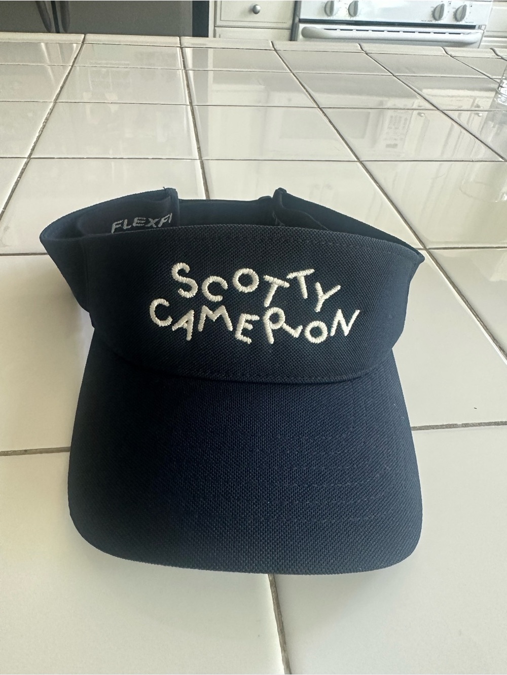 Scotty Cameron Navy Visor with White Embroidered Logo